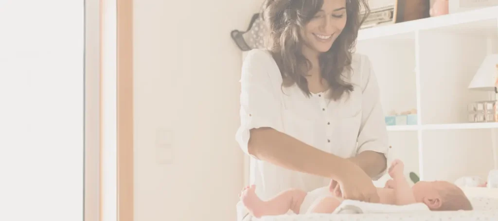 Professional nanny caring for a baby in Czech Republic and Slovakia